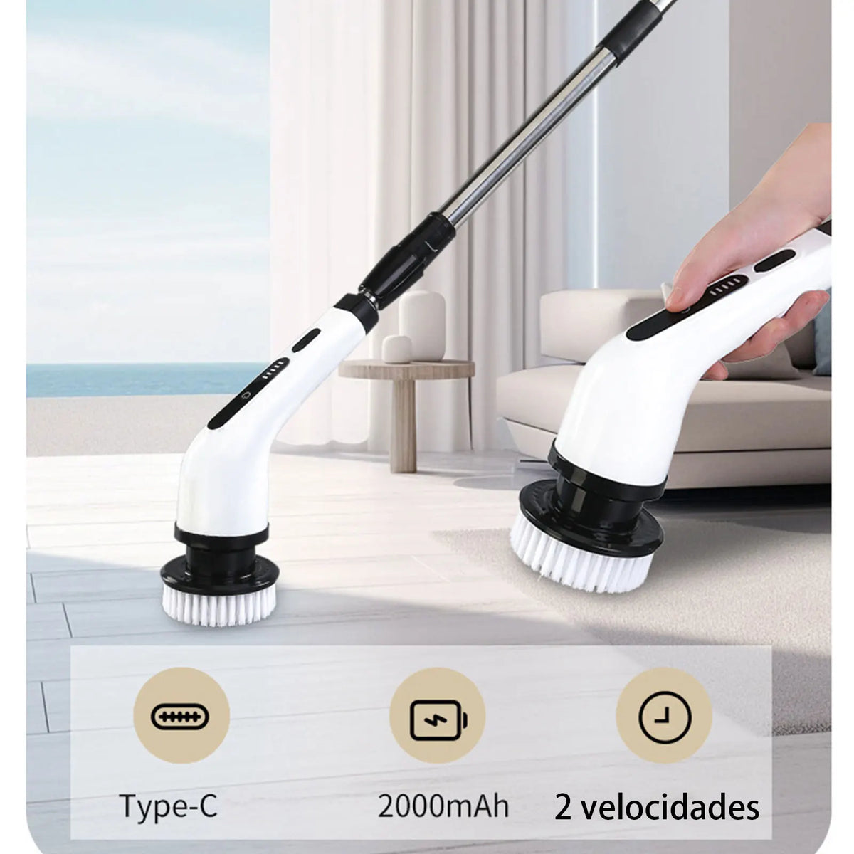 Spruzzo – Cepillo eléctrico multiaccesorio 2000 mAh